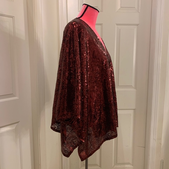 New Seductions sequined cardigan jacket/wrap/top - Picture 4 of 9